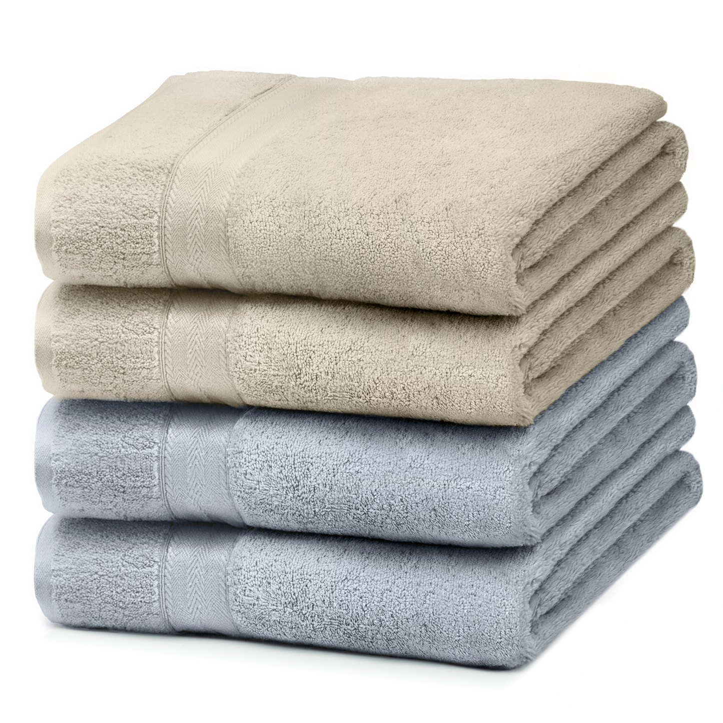 Cotton Bliss 4-Piece Bath Towels Set - Mixed Colors