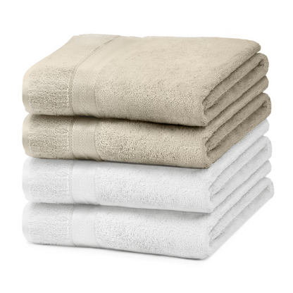 Cotton Bliss 4-Piece Bath Towels Set - Mixed Colors