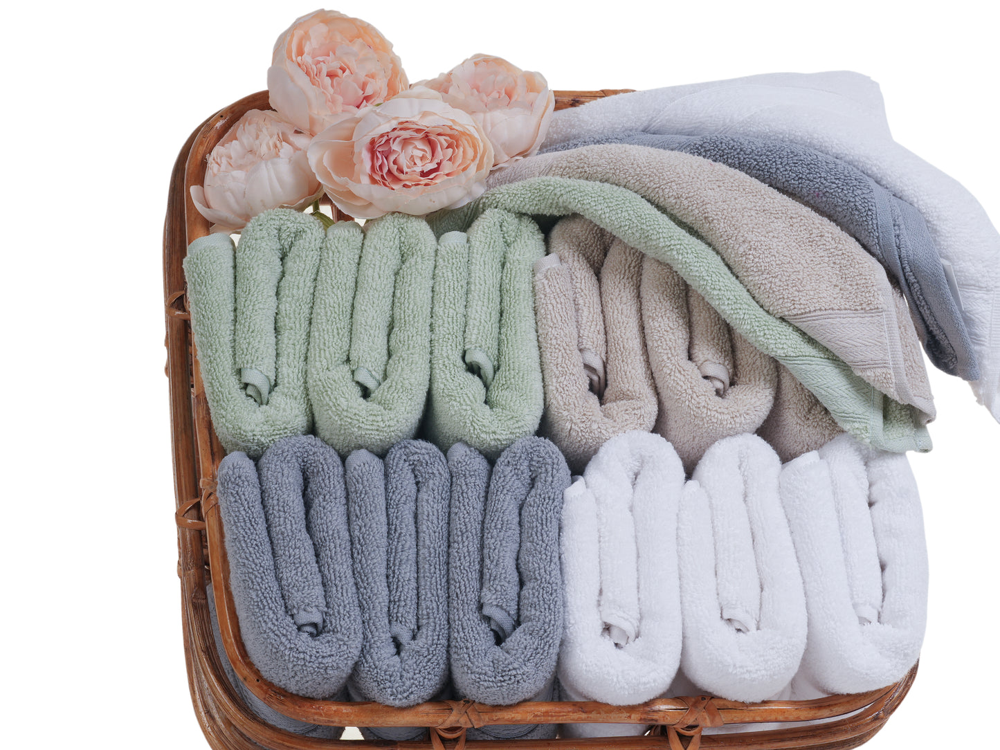 Ensemble de serviettes 6 pièces Cotton Bliss - Couleurs mélangées 