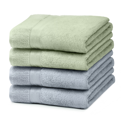Cotton Bliss 4-Piece Bath Towels Set - Mixed Colors