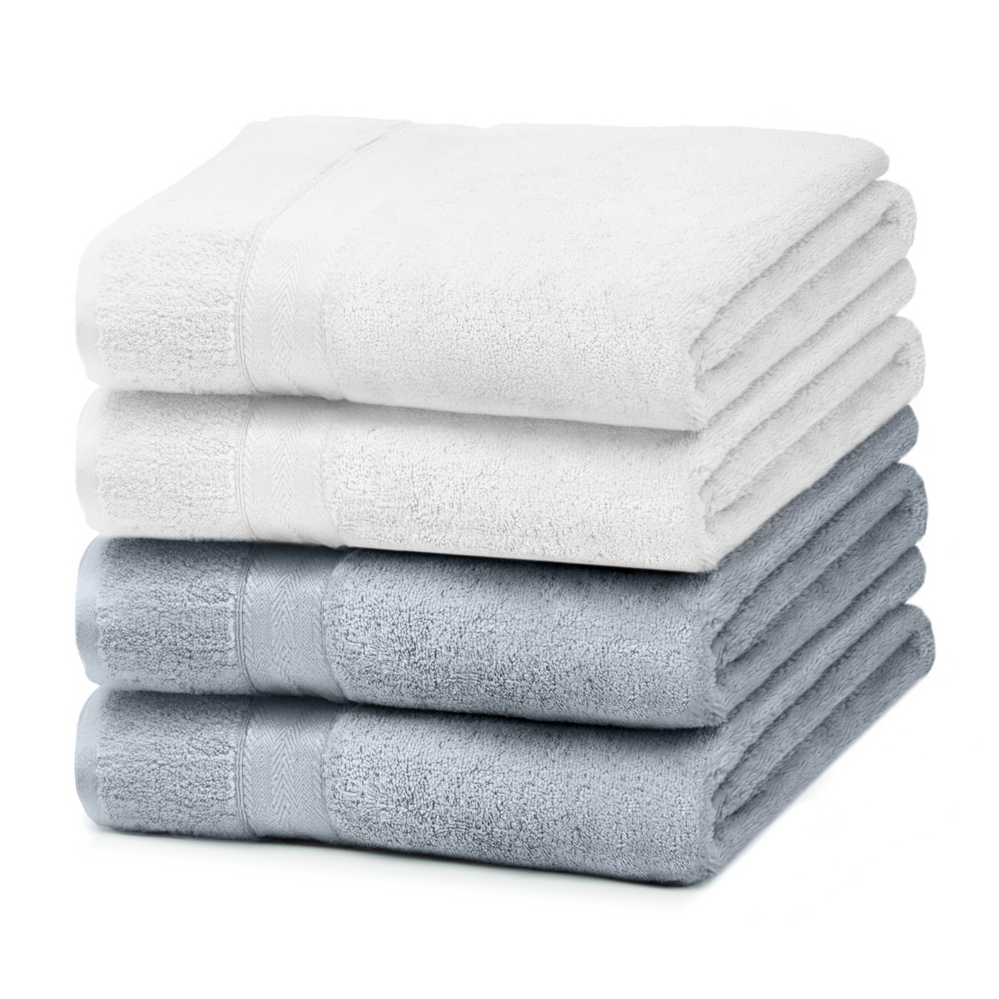 Cotton Bliss 4-Piece Bath Towels Set - Mixed Colors